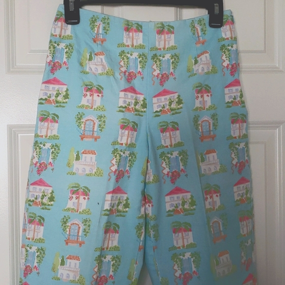 TALBOTS CAPRI PETITES STRETCH SPRING  PRINTED PANTS IN SIZE 6 - Picture 5 of 6